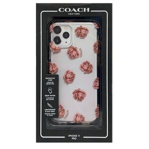 Coach Protective Case for iPhone 11 Pro (Clear/Pink/Glitter) NIB